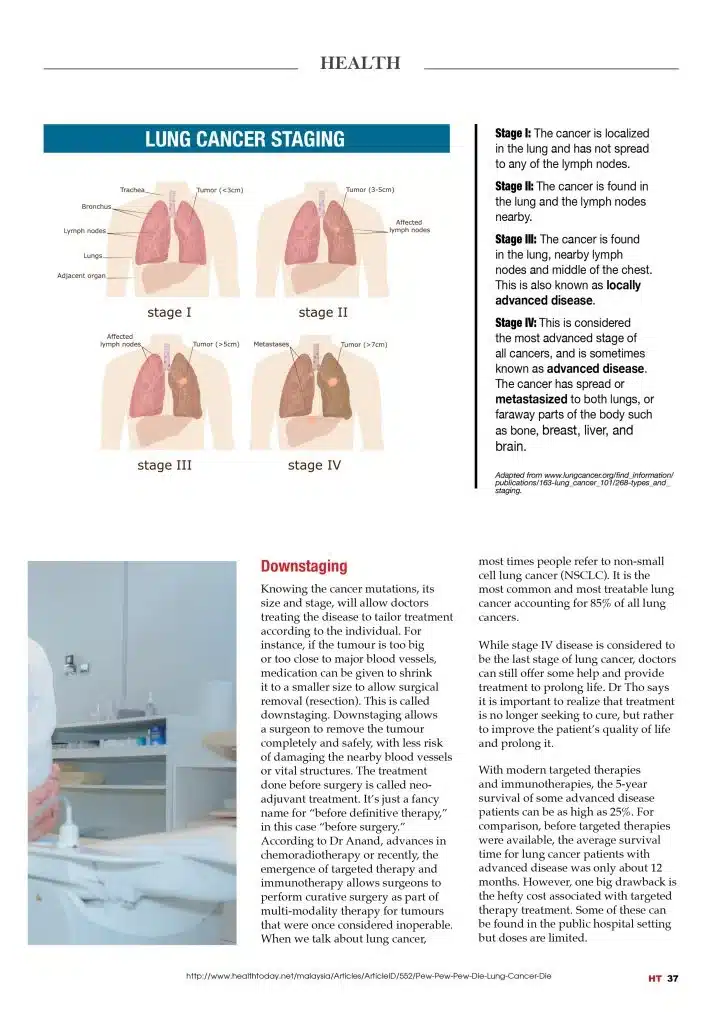 health magazine, beacon hospital, lung cancer article page 3