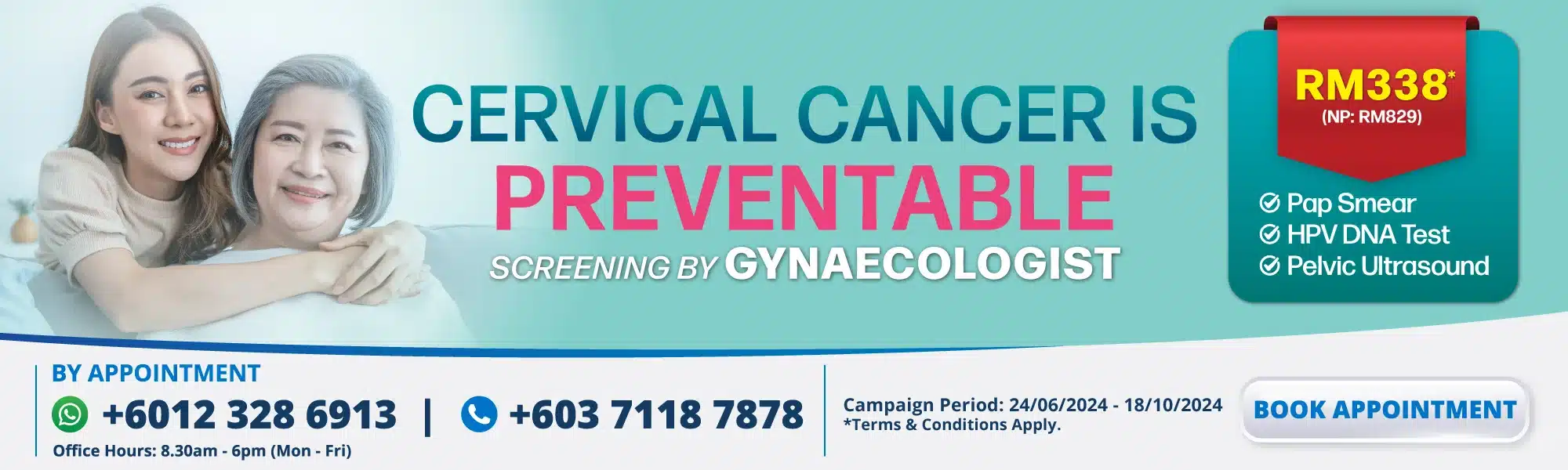 Beacon Hospital Malaysia , Cervical Screening 2024, Promotion, Booking Appointment